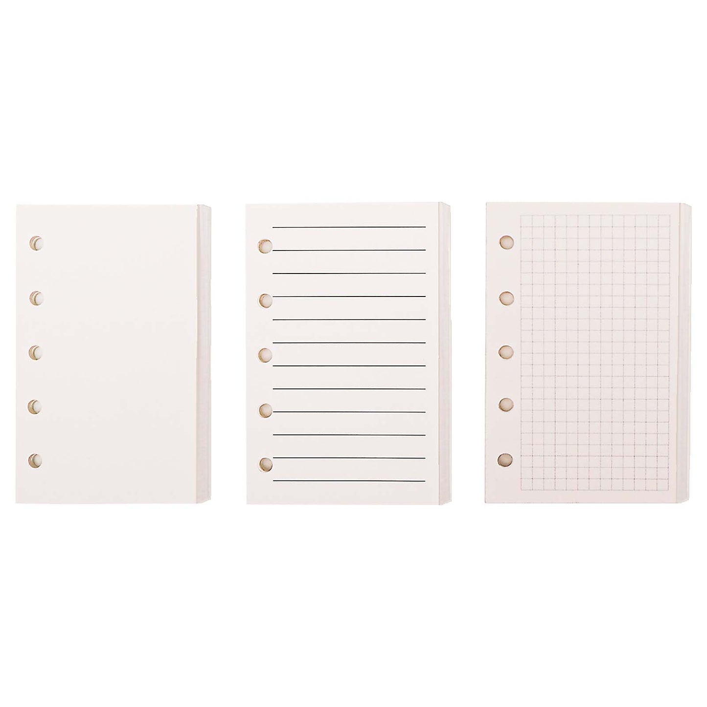 3 Pack A8 Refill Paper 120 Sheets Loose Leaf Paper M5-5 Hole Binder Paper A8 Notebook Filler Paper