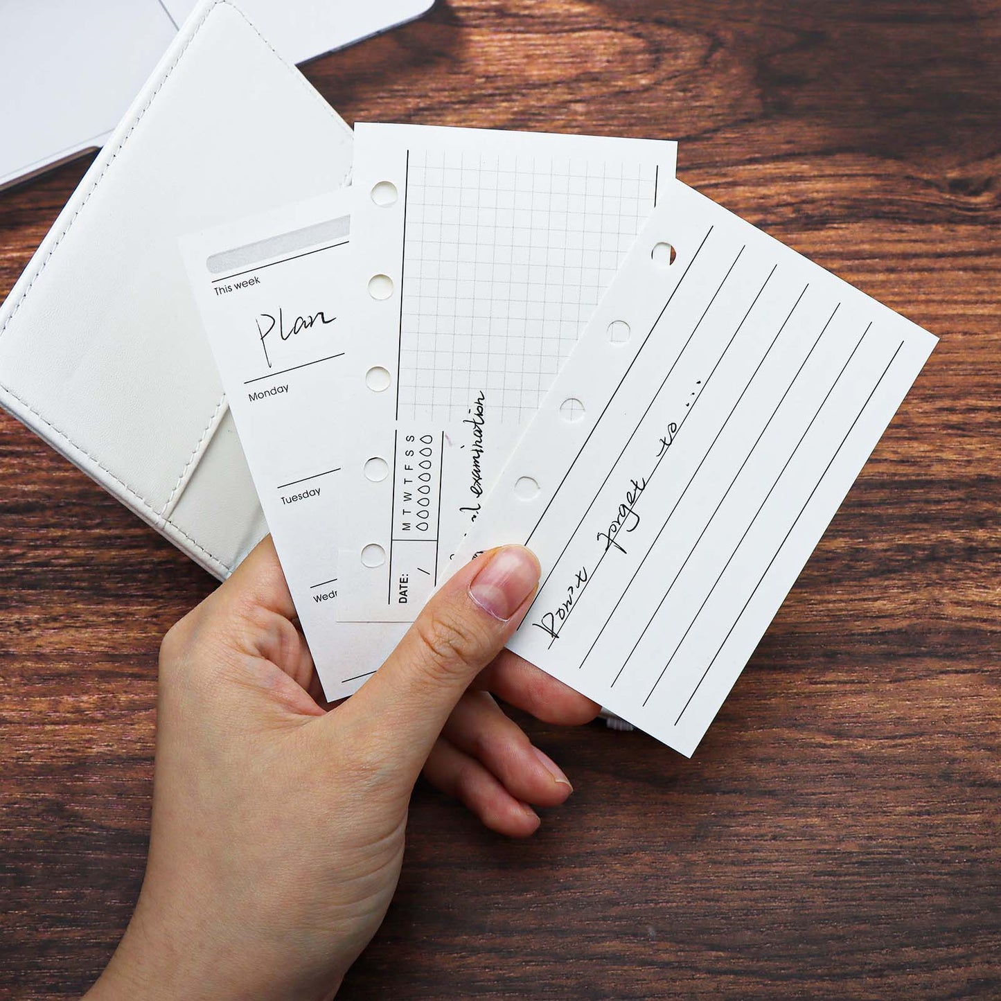 3 Pack A8 Refill Paper 120 Sheets Loose Leaf Paper M5-5 Hole Binder Paper A8 Notebook Filler Paper