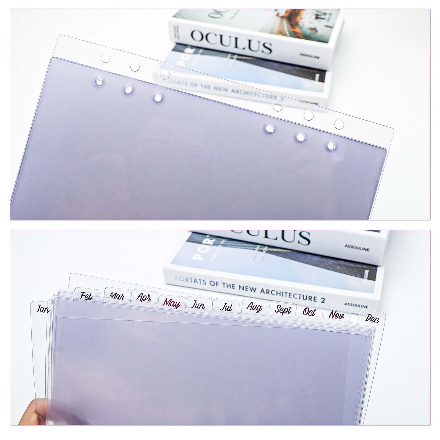 12 вкладок, разделители для переплетов формата А5, ежемесячный красный делитель из фольги для переплетов для журналов