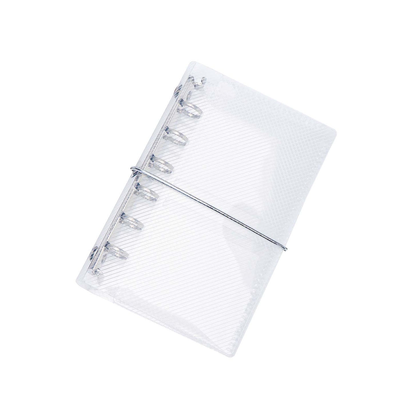 A6 A7 A8 PP Trifold Binder with Bandage Loose Leaf Folder Transparent Planner Binder