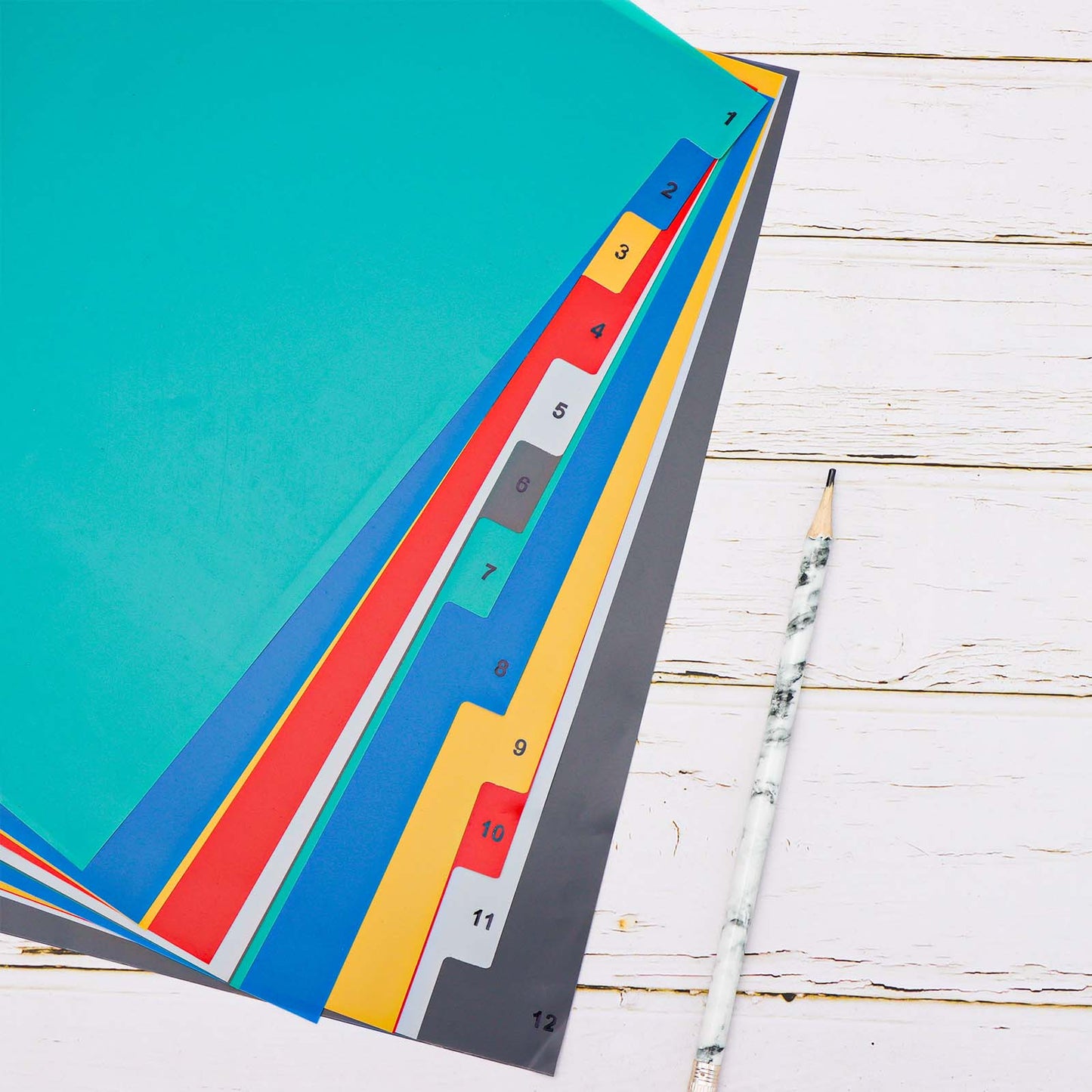 A4 Binder Index Dividers 36pcs Binder Dividers 12 Tab 11 Holes Punched Binder Separators for 2/3/4/11 Ring Binders