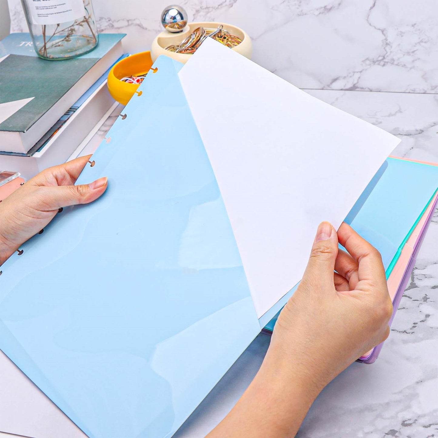 Colorful Discbound Pocket Dividers 11 Disc Folder Dividers 9.2x11 Inch Letter Size Discbound Notebook Dividers