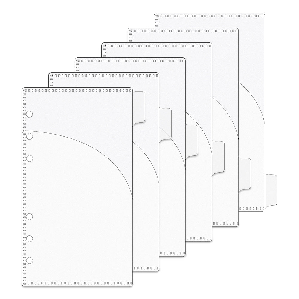 A6-Doppeltaschen, 6 Register, PP-Geldumschläge, Trennblätter