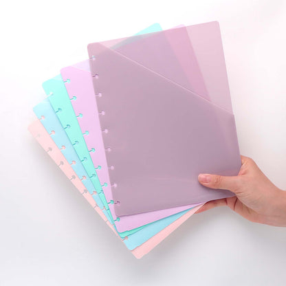 Discbound Pocket Dividers Colorful 9 Disc Planner Pocket Folder Frosted Translucent 6 Tabs & 4 Tabs Discbound Dividers