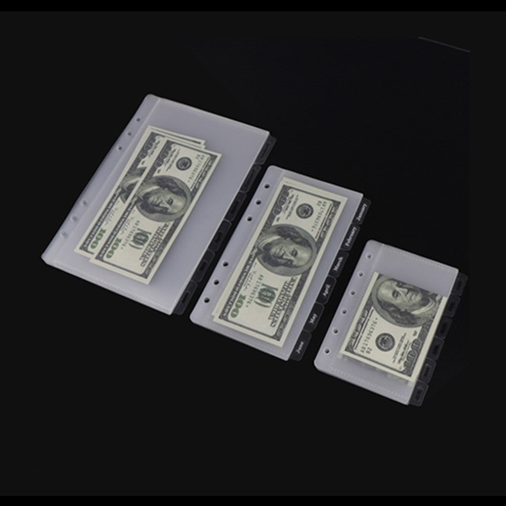 2 Sets A5 A6 A7 Cash Envelopes Side Open Cash Stuffing Budget Envelopes Loose Leaf 6 Holes Money Organizer for Cash