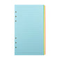 Colorful A5/A6 Lined Refill Paper 5 Colors Filler Paper 100 Sheets 6 Hole Planner Inserts Paper