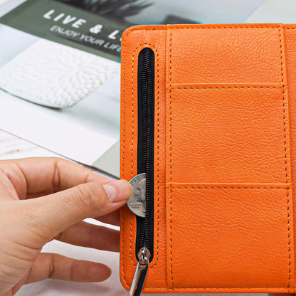 A7 Budget Binder PU Leather Cash Stuffing Binder Loose Leaf 6 Ring Binder Wallet with Snap Button