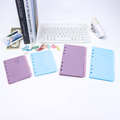 A6 A7 Cash Envelopes Double Pocket Budget Envelopes Zippless Cash Stuffing Envelopes 6 Holes Binder Pocket Divider