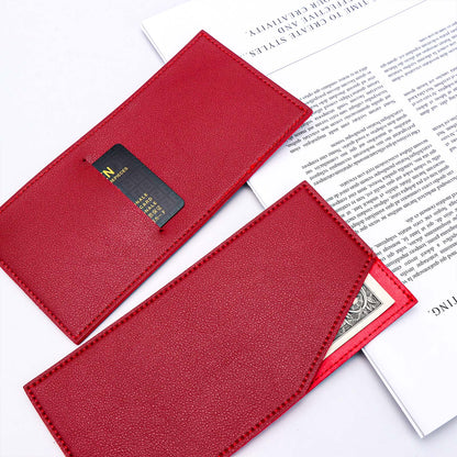 PU Leather Cash Envelopes Reusable Envelope Cash Wallet Money Card Holder