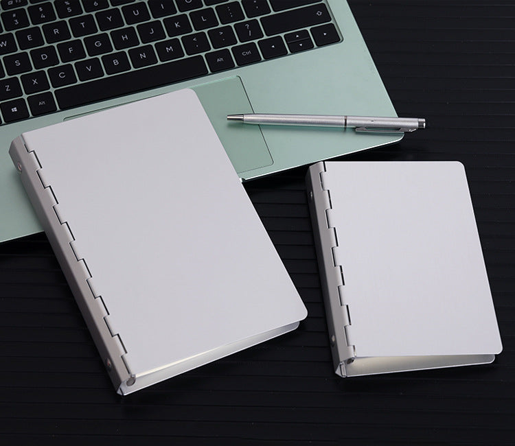 A4 B5 A5 A6 A7 Aluminum Binder Cover Refillable Loose Leaf Notebook Shell Round Ring Binders