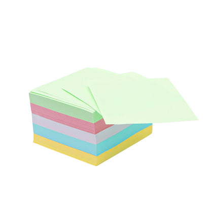 Blank Note Pads White and Colorful Memo Pads 500 Sheets Non Sticky Note Paper White Memo Holder